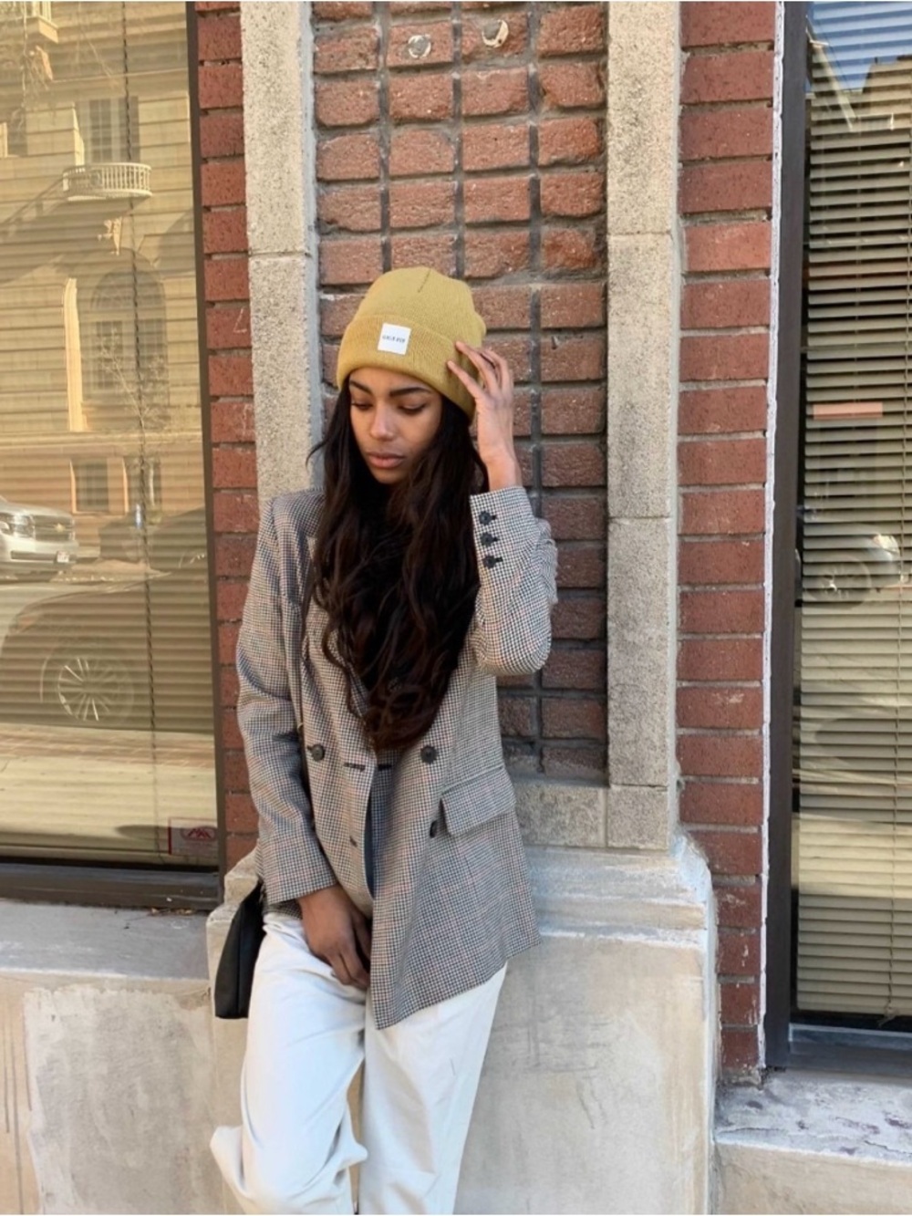 GIGI PIP Gold Knit Beanie